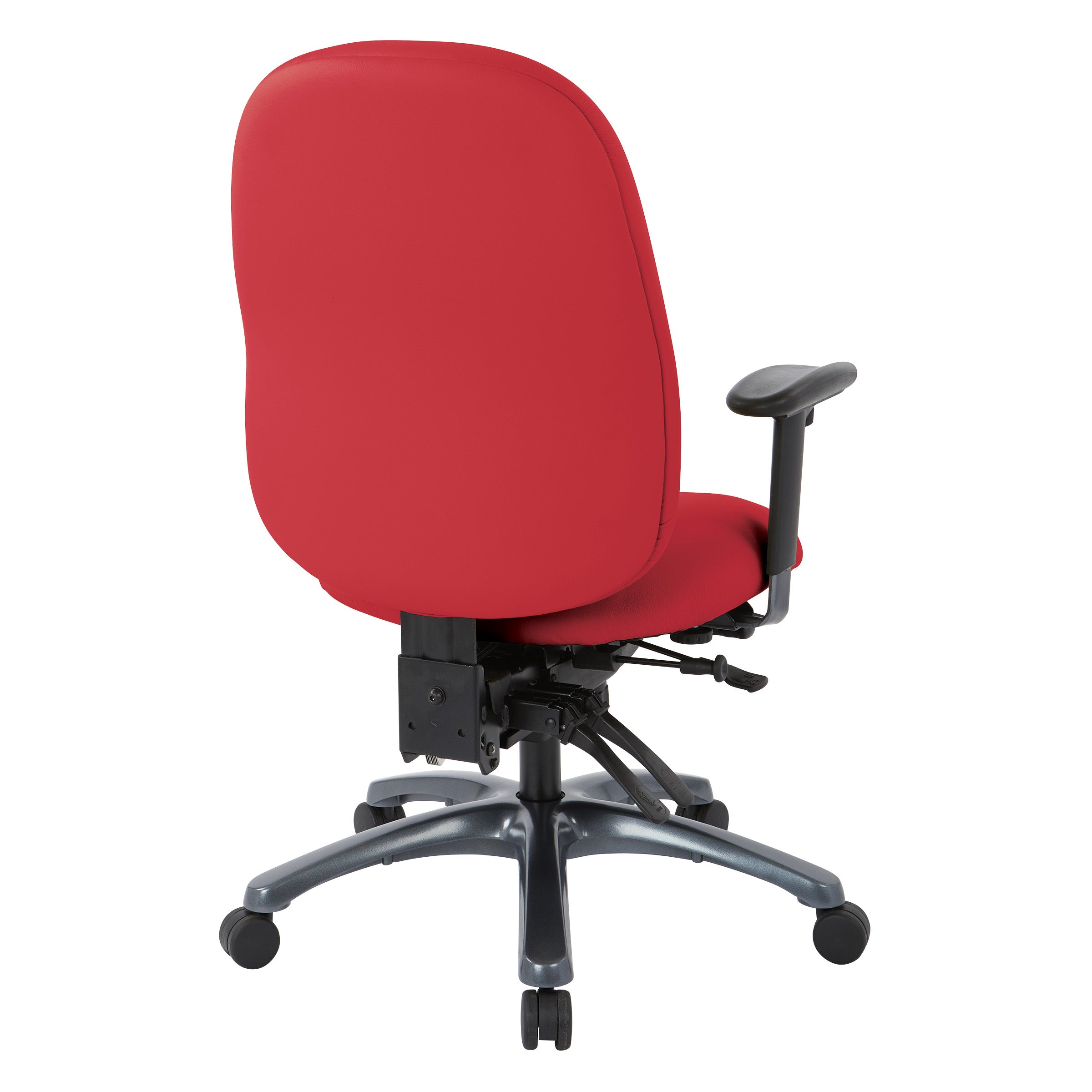 Multi-Function High Back Chair with Seat Slider and Titanium Finish Base